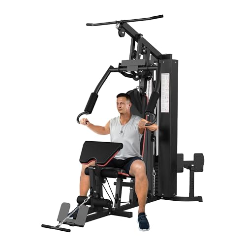 150LBS Weight Stack Home Gym Equipment with Pulley System O376903