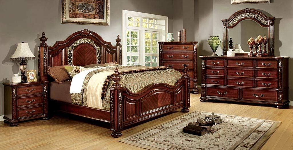 Brown Cherry Traditional Nightstand G94625