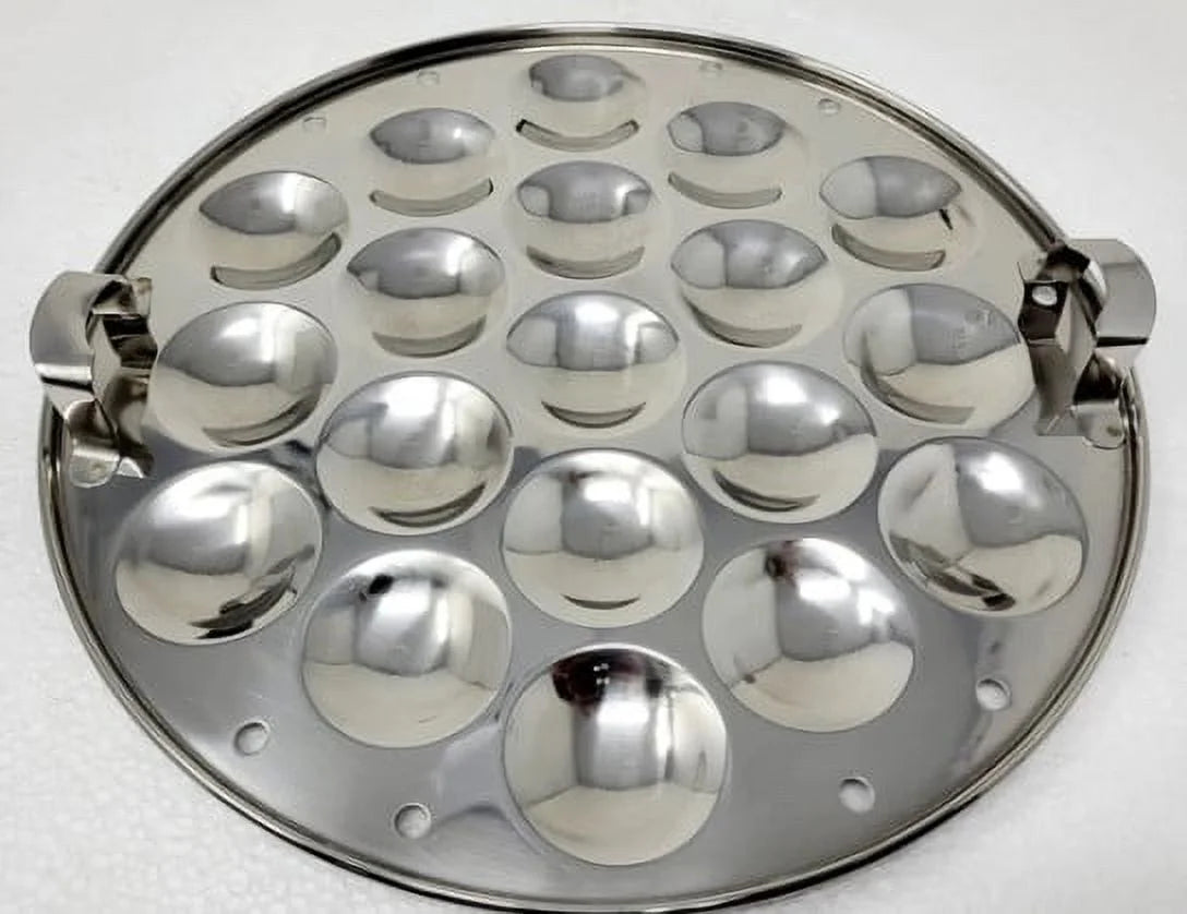 Tri-Ply Stainless Steel Multi Kadai with Steamer Plate, Idli Plates, Dhokla Plates I572