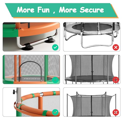 55" Toddler Mini Trampoline with Swing and Gymnastics Bar W310543