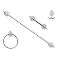 4 Piece Polished Chrome Bathroom Hardware Set F506082