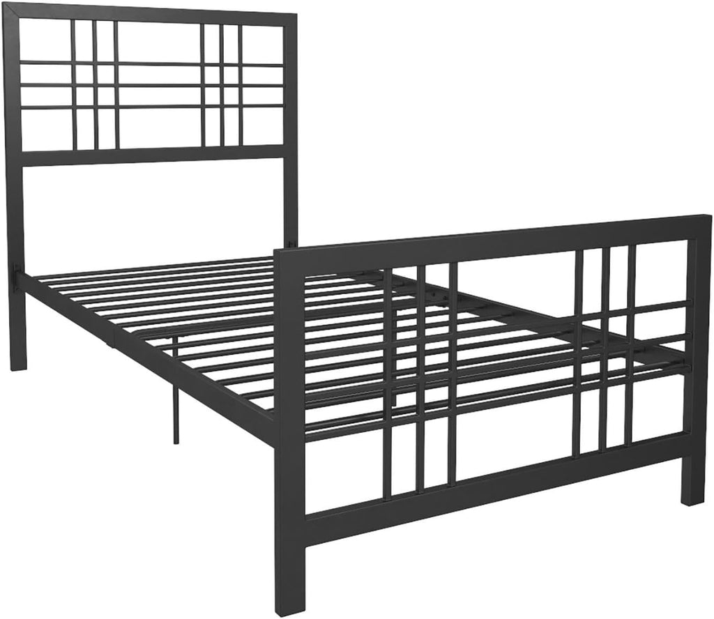Twin Size Metal Bed Frame with Adjustable Storage P317