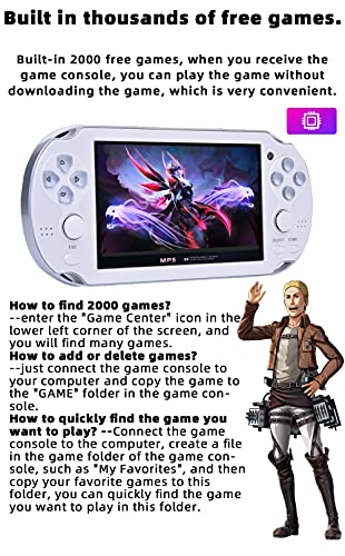 Handheld Game Console 4.3 inch Double Joystick 8GB 2200 Retro Game Portable Black E45234