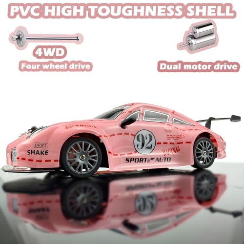 1:24 Scale 4WD RC Drift Car with LED Lights and Drifting Tires H297