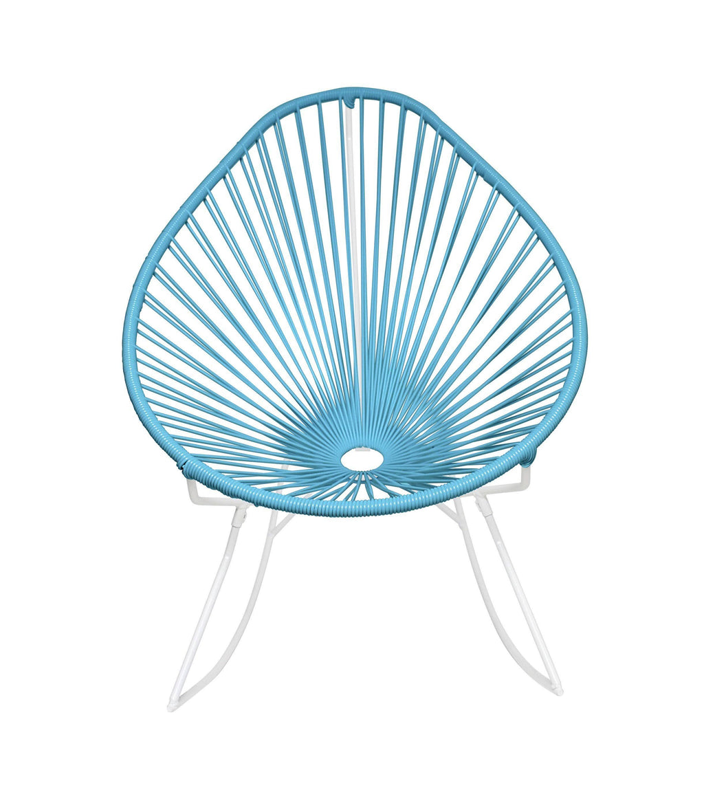 White/Blue Rocker Chair G58413