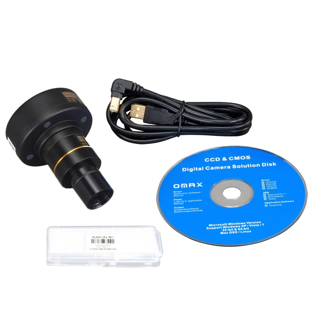40X-2000X Binocular Compound Microscope with LED Light and 1.3MP Camera U717