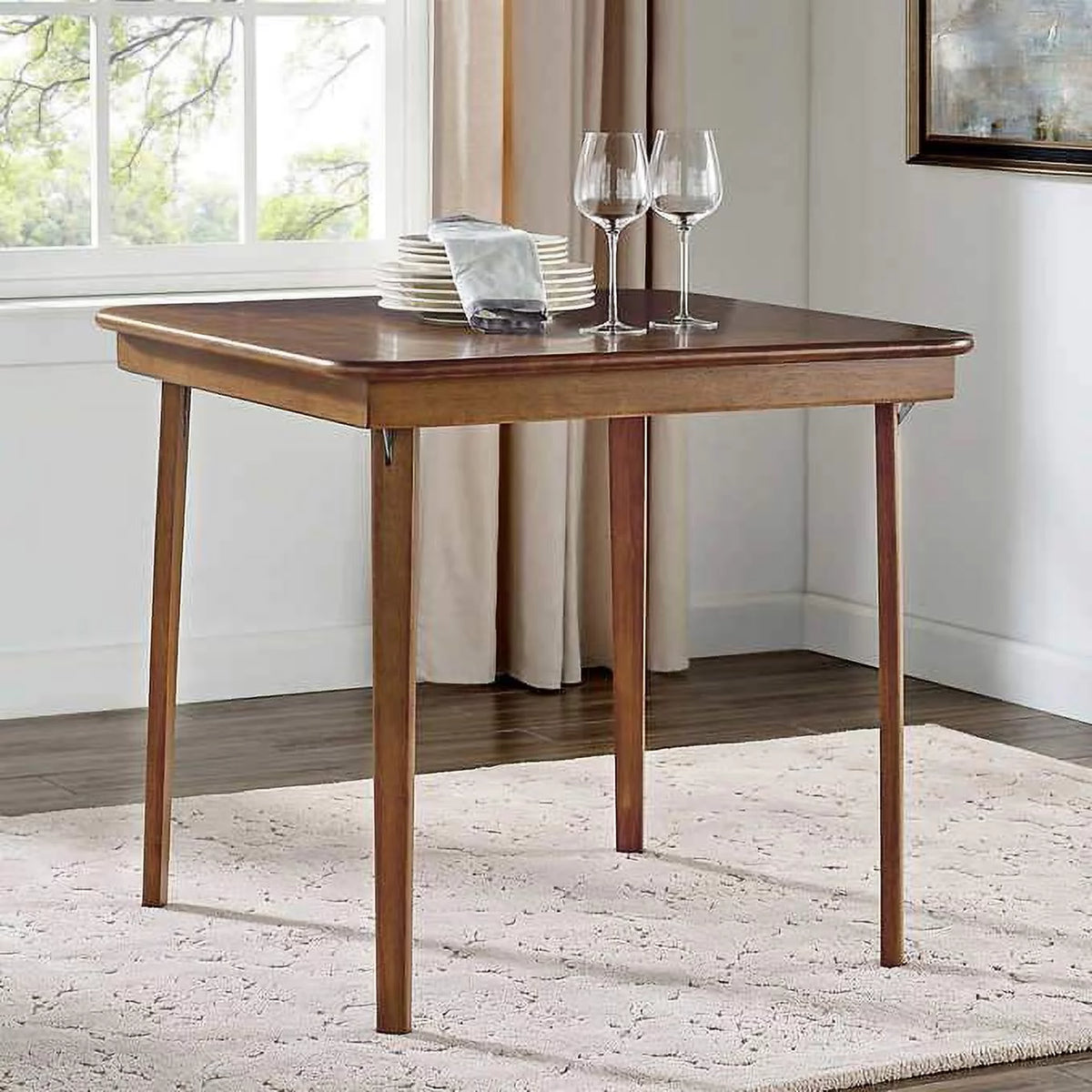 Brown Wood Folding Table P41074