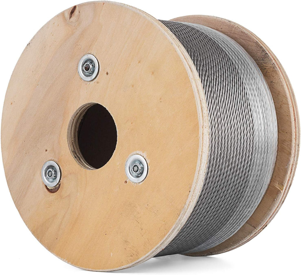 304 Stainless Steel Wire Rope 500ft 3/16 7x19 Cable O4264