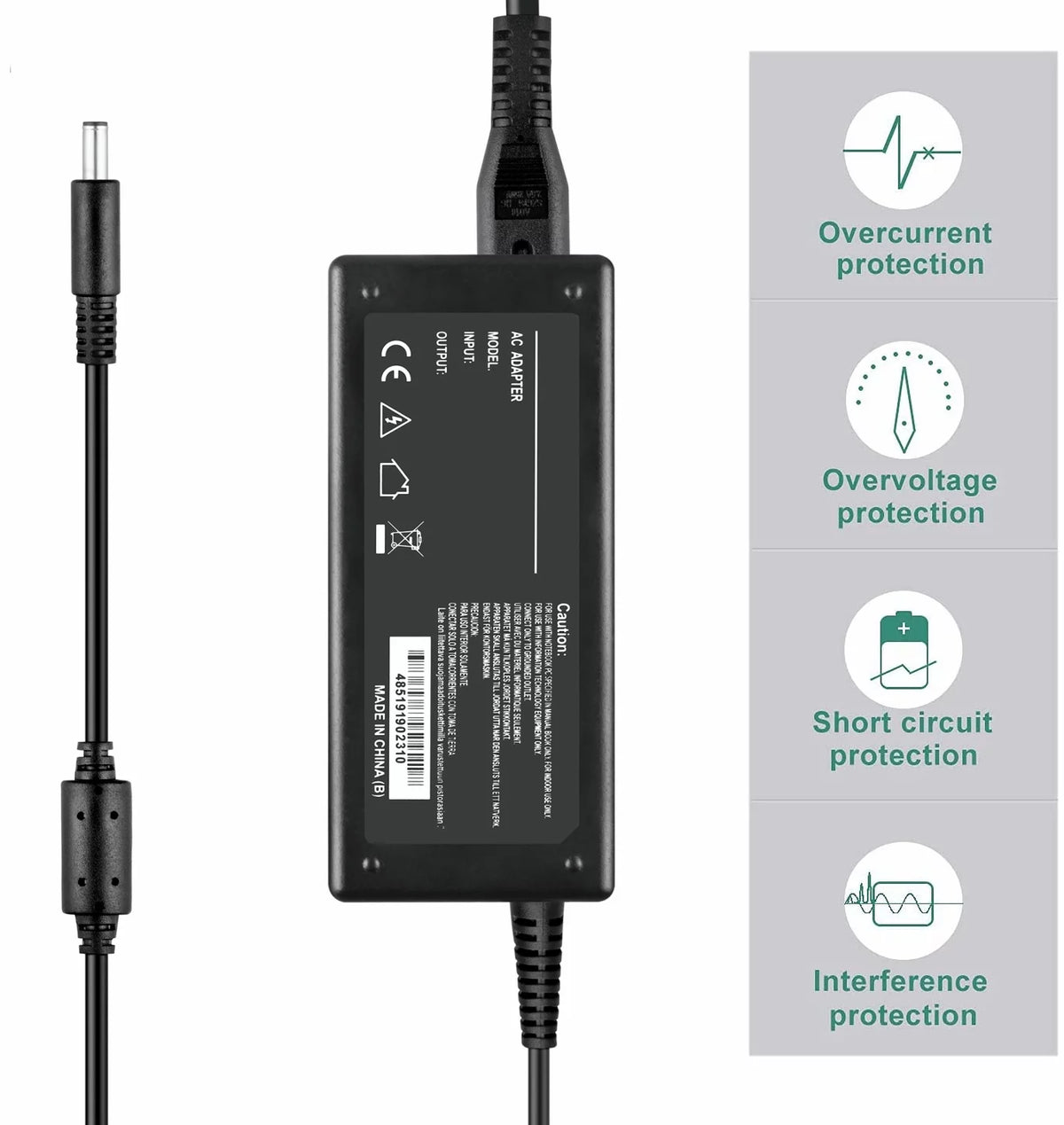 Compatible AC Adapter Replacement Switching Power Supply Cord Charger X940