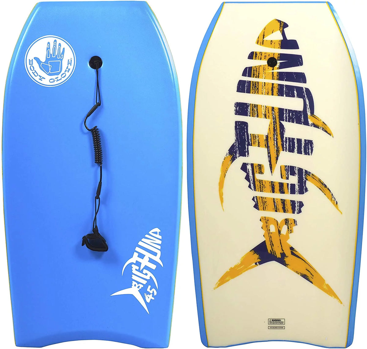 45 inch Bodyboard with Coiled Leash & Wrist Strap T18303