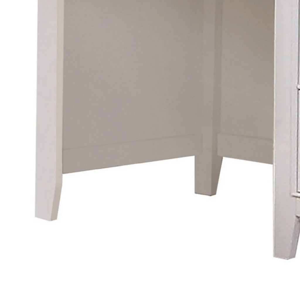 White 48 Inch 3 Drawer Writing Desk with Keyboard Tray M4963