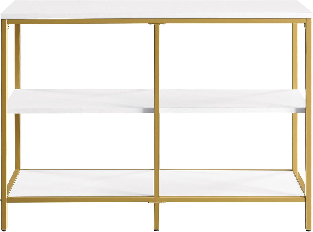 White Double 3 Shelf Bookcase and Credenza D41461