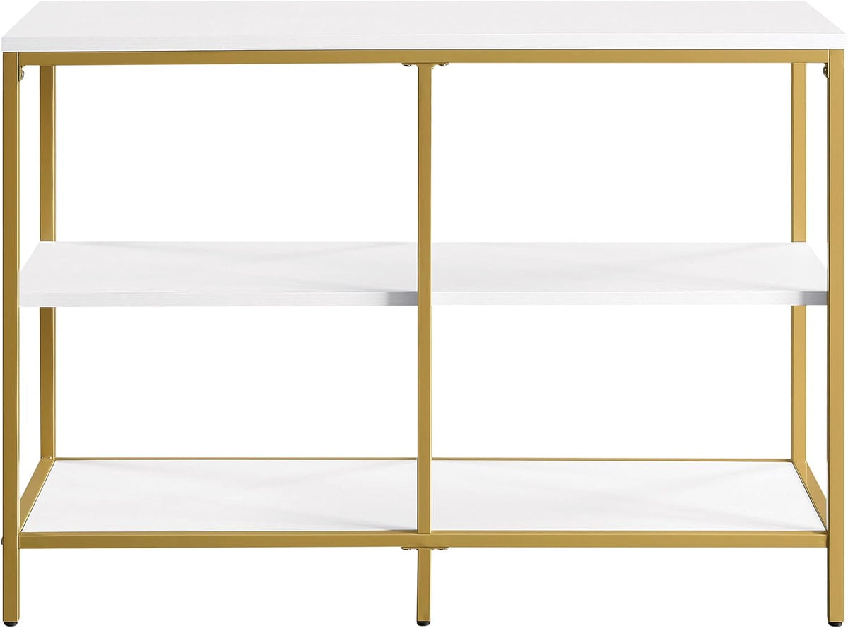 White Double 3 Shelf Bookcase and Credenza D41461