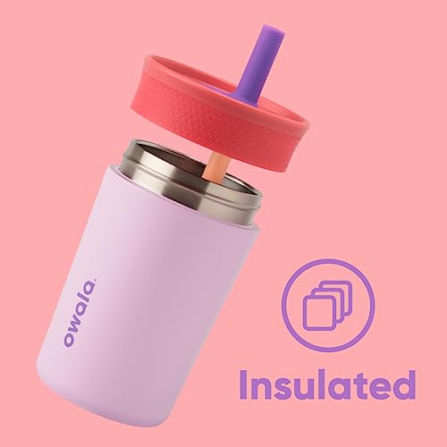 12 Oz Stainless Steel Kids Tumbler with Straw J39774