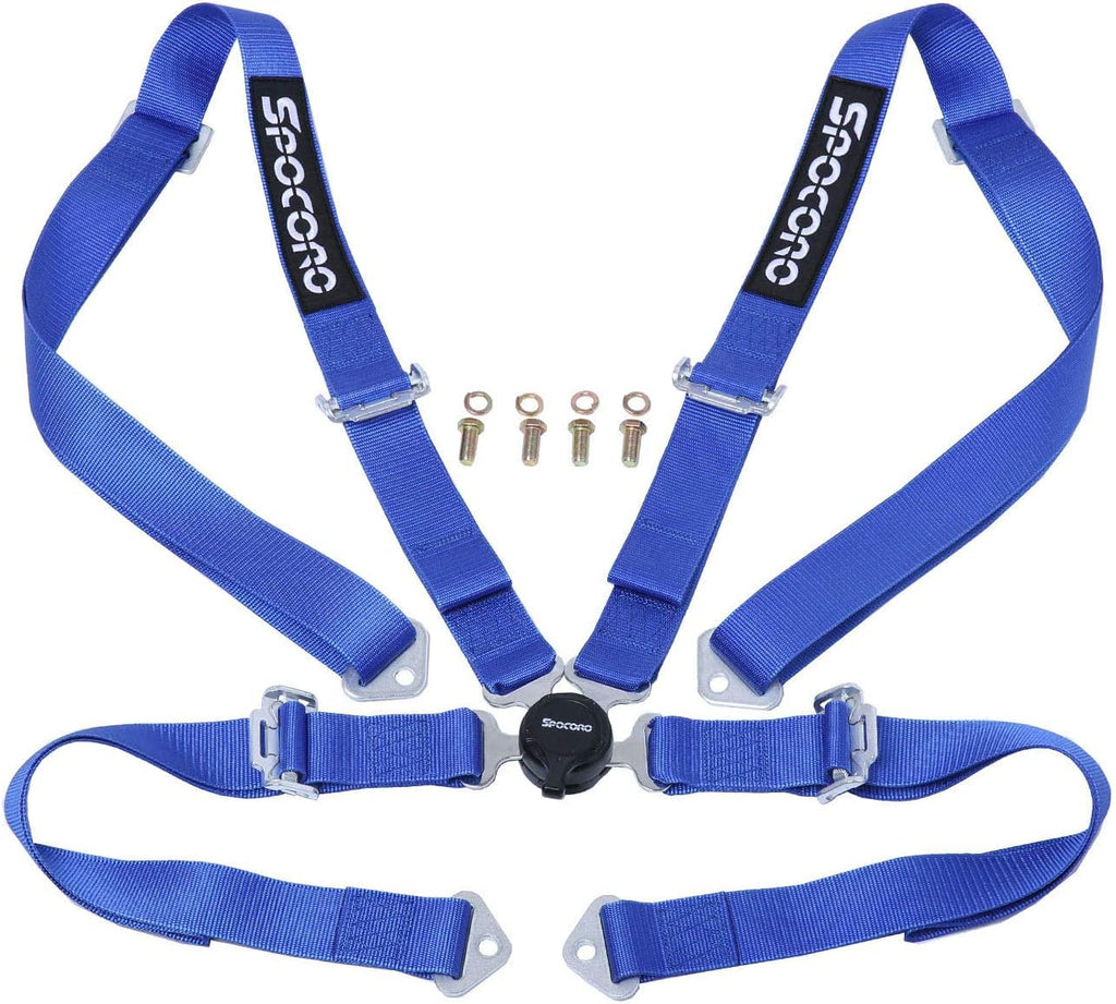 4 Point Racing Safety Harness 2 Nylon Straps Cam Lock Red Z9516
