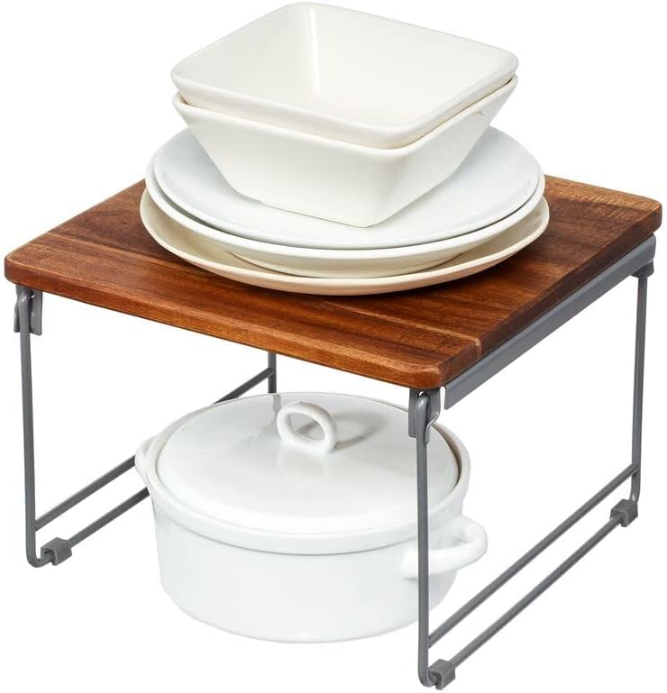 Acacia Wood and Wire Serving Tray, 14.5 x 7.5 x 3.2 D32028