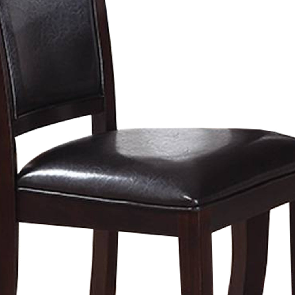 Set of 2 Brown Faux Leather Side Chairs J5602