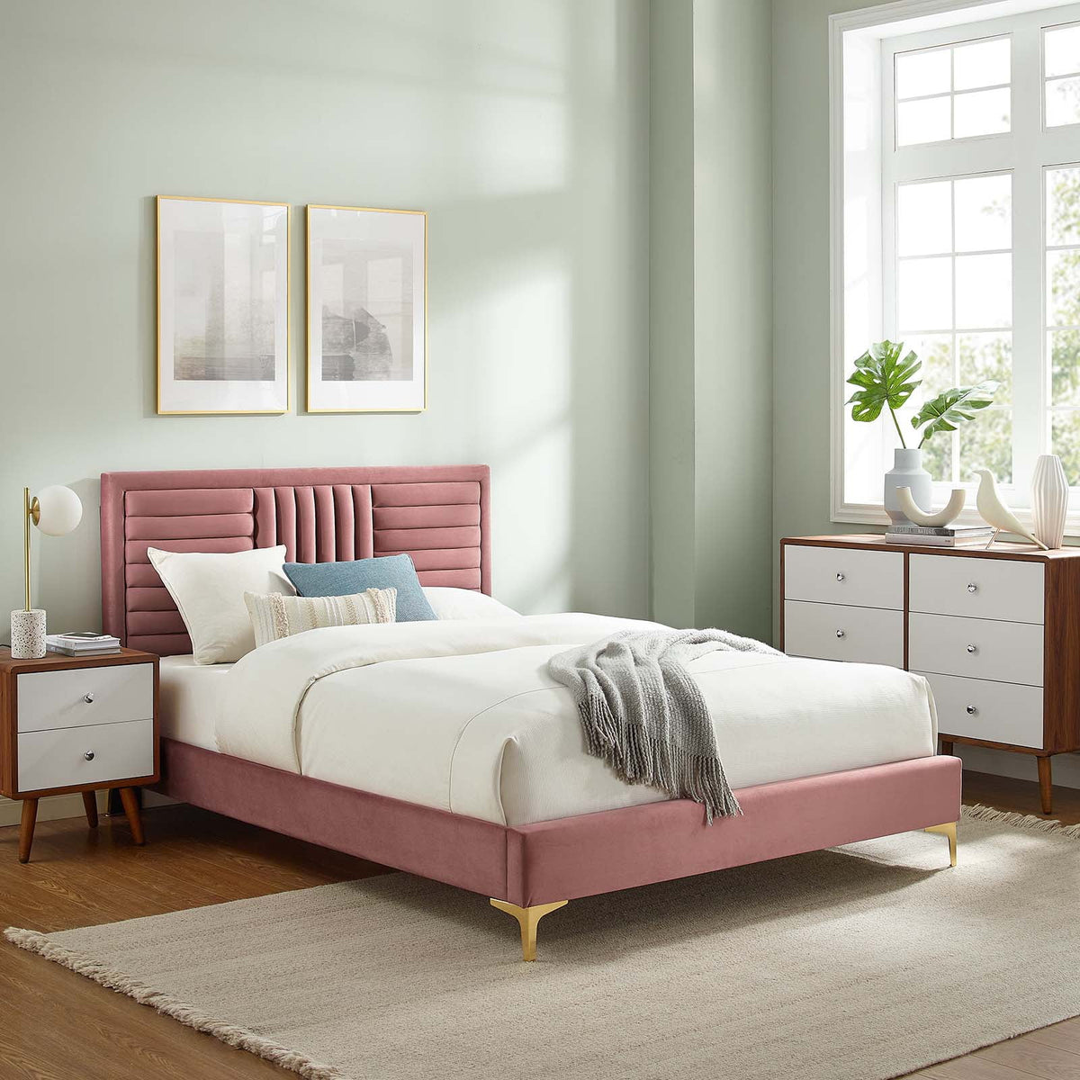 King Platform Bed U113