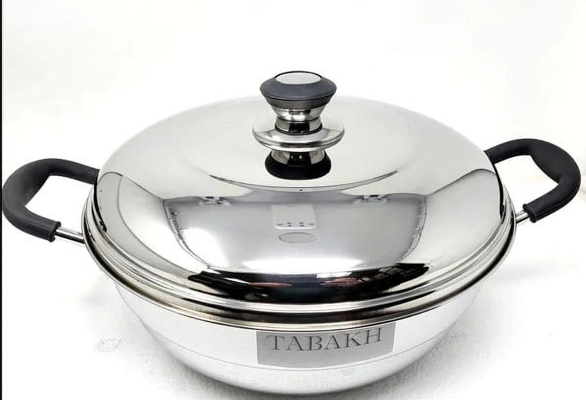 Tri-Ply Stainless Steel Multi Kadai with Steamer Plate, Idli Plates, Dhokla Plates I572