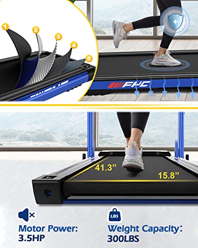 Under Desk Treadmill Walking Pad 2 in 1 Folding Compact Electric Running Machine Q4448