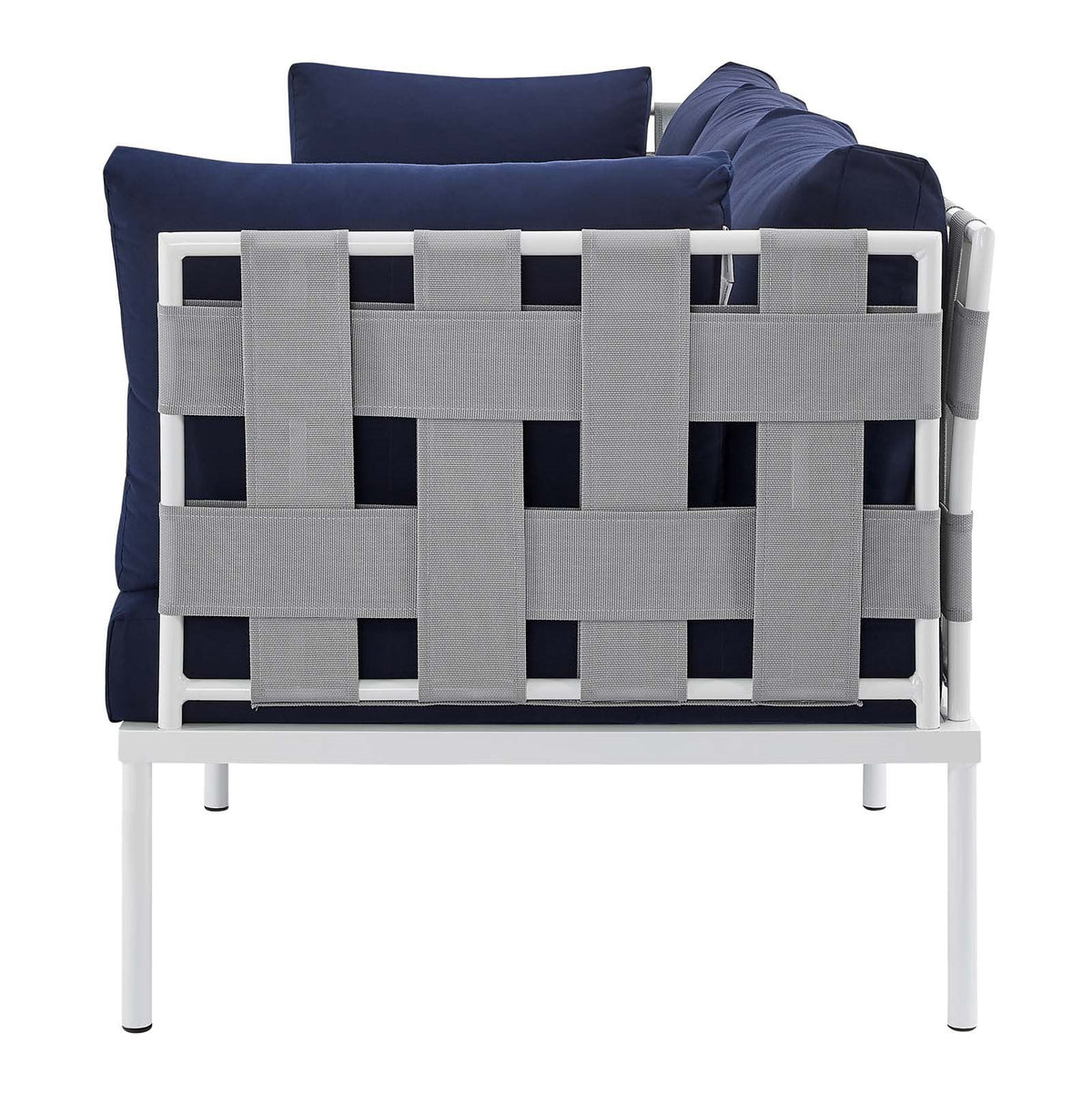 Grey Blue Navy Modern Outdoor Lounge Sofa A5061