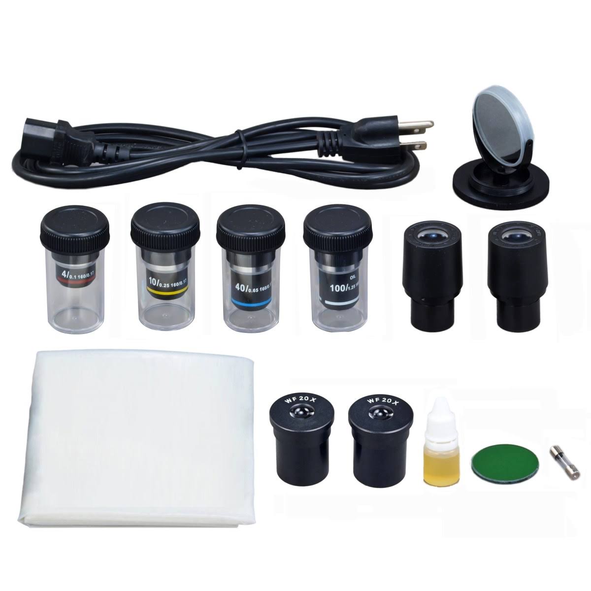 40X-2000X Binocular Compound Microscope with LED Light and 1.3MP Camera U717