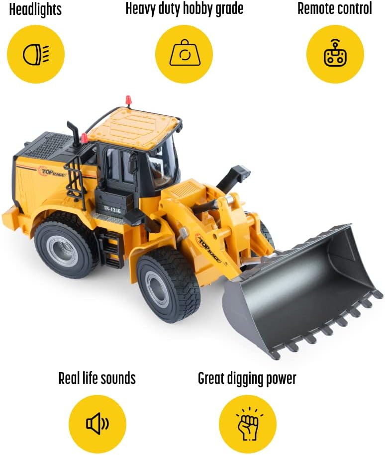 2.4Ghz RC Construction Tractor with Metal Shovel, Pack of 2 O9743
