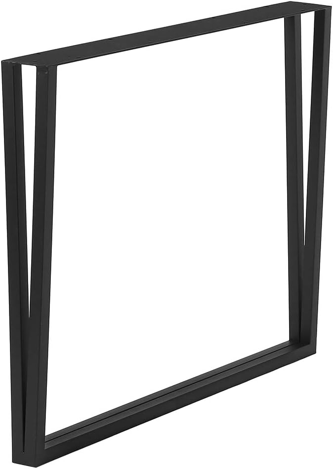 28” Height 18” Wide Black Metal Table Legs 2 PCS X36741