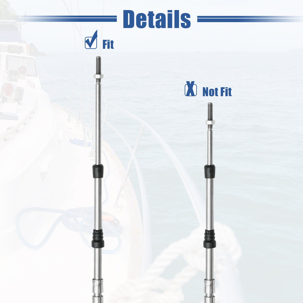 14ft 4.3 Meter Marine Throttle Shift Remote Control Box Cable for Outboard Engine Boat C466231