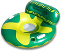 Green/Yellow Inflatable Swimming Pool Float Lounge Chair N87132