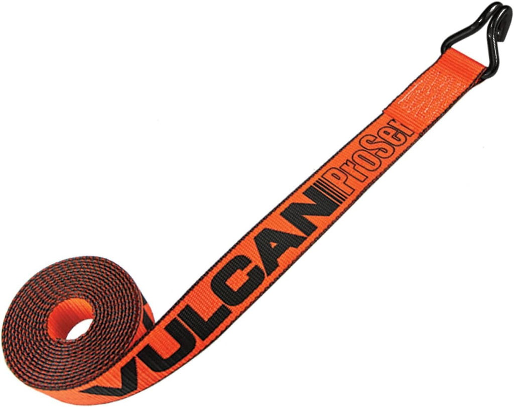 2 Inch x 15 Foot Winch Strap with Heavy Wire Hook, 4 Pack P420