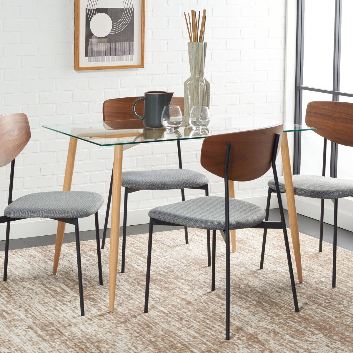 Scandinavian Glass Dining Table R504469