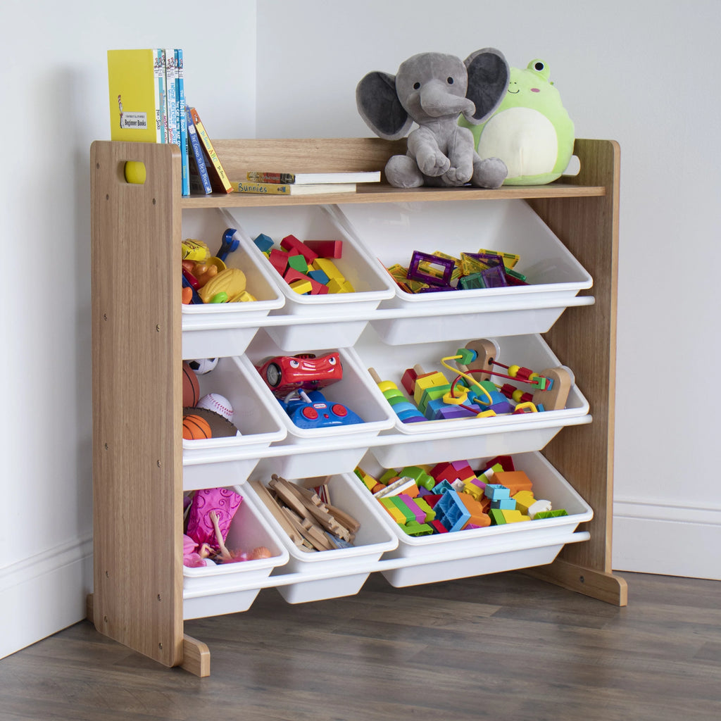 Toy Storage Organizer with Shelf and 9 Storage Bins Z789482