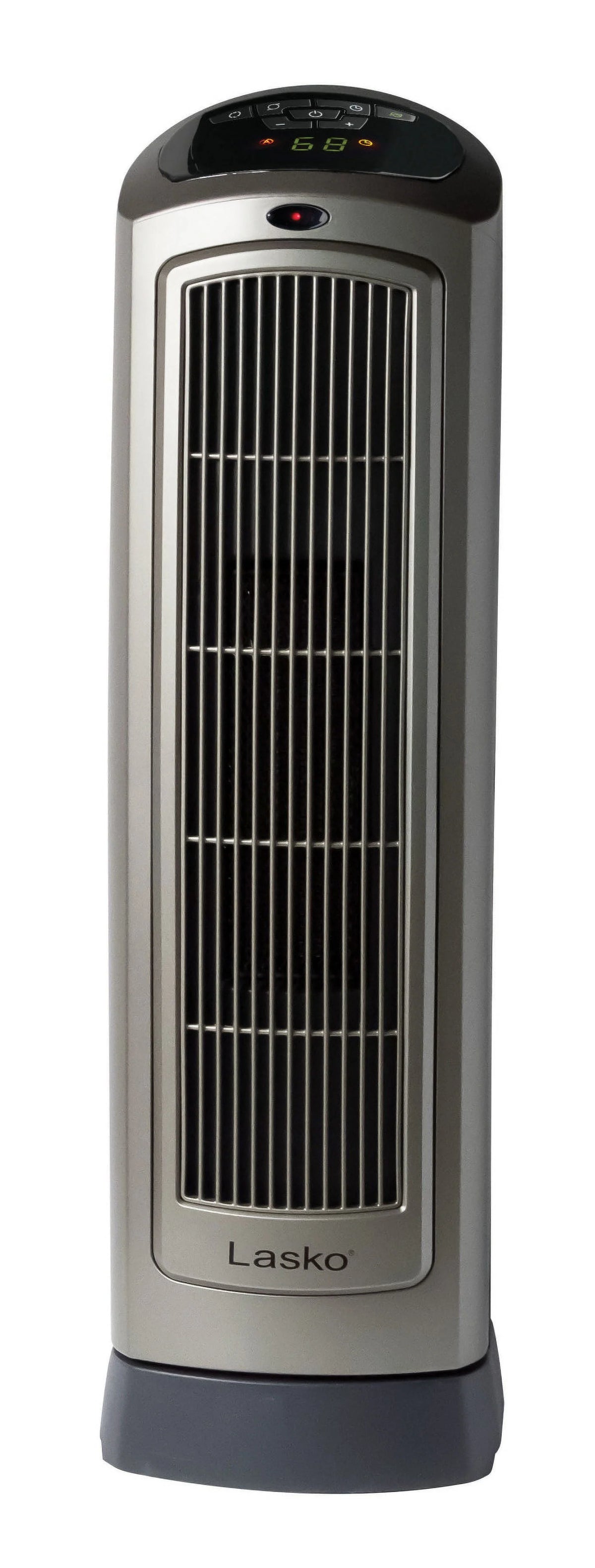 1500W Oscillating Ceramic Electric Tower Space Heater with Remote, Gray E17474