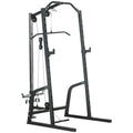 Power Cage with Pulley System Squat Rack Pull up Stand M78212