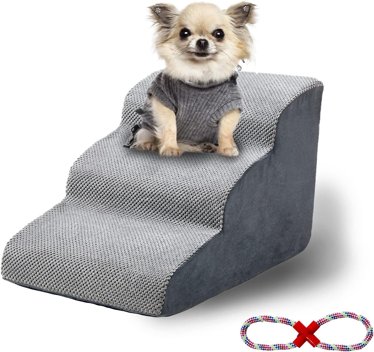 3 Tiers Non-Slip Foam Dog Ramp Stairs for Sofa W4983