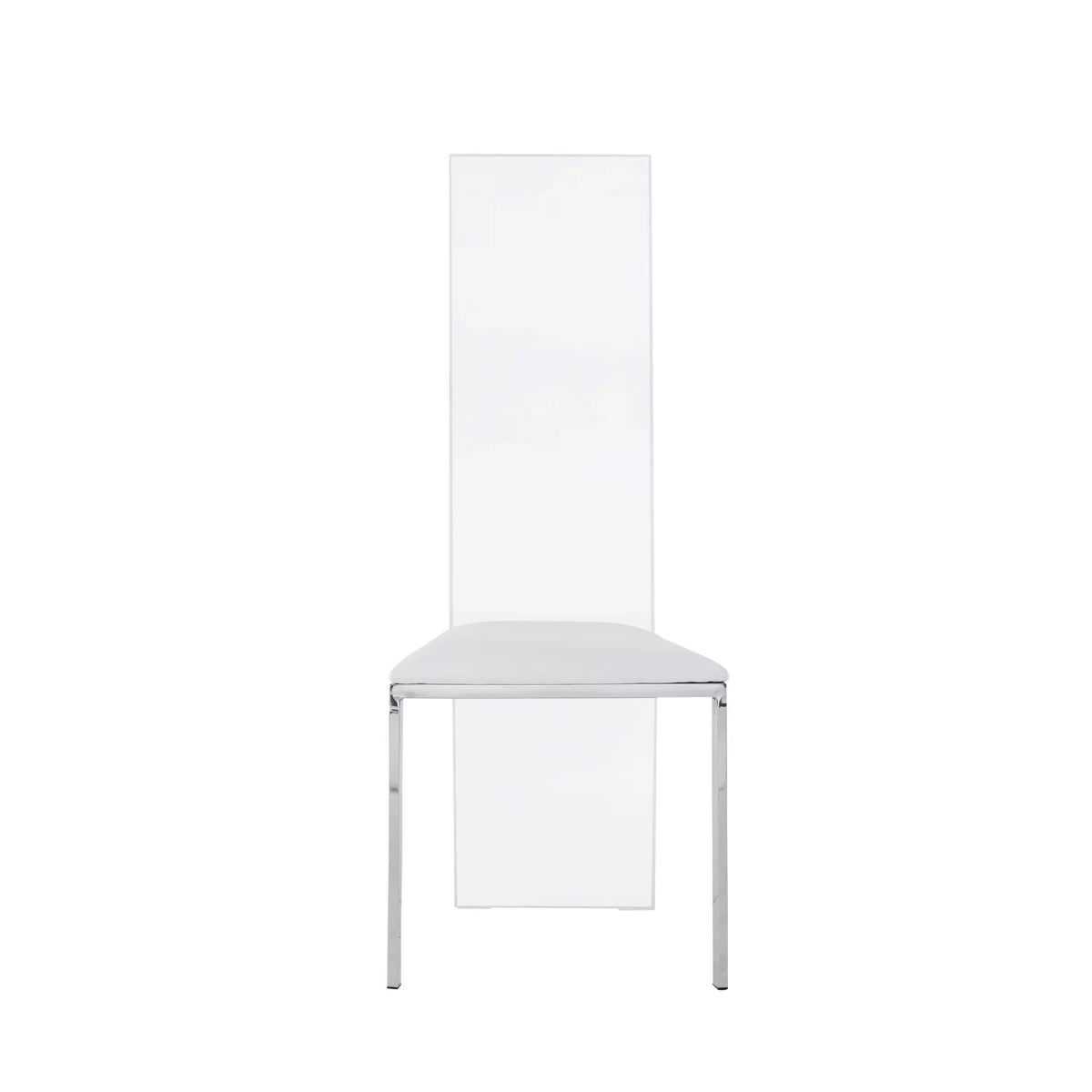 Acrylic High-Back Upholstered Side Chair, Set of 2 V68075