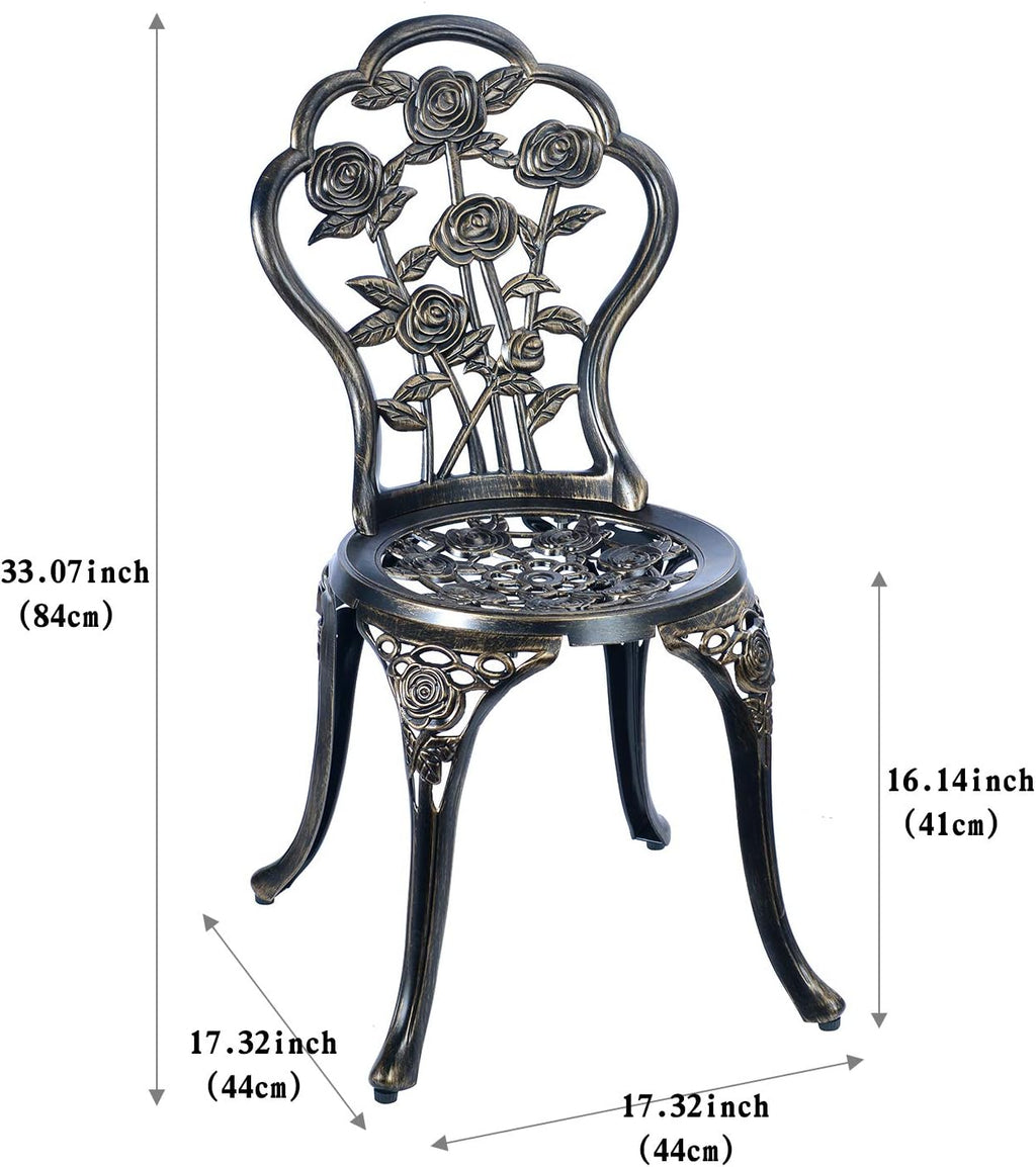 5-Piece Cast Aluminum Patio Bistro Table Set U298420