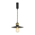 Retro Gold Track Pendant Light with Black Metal Shade N9038