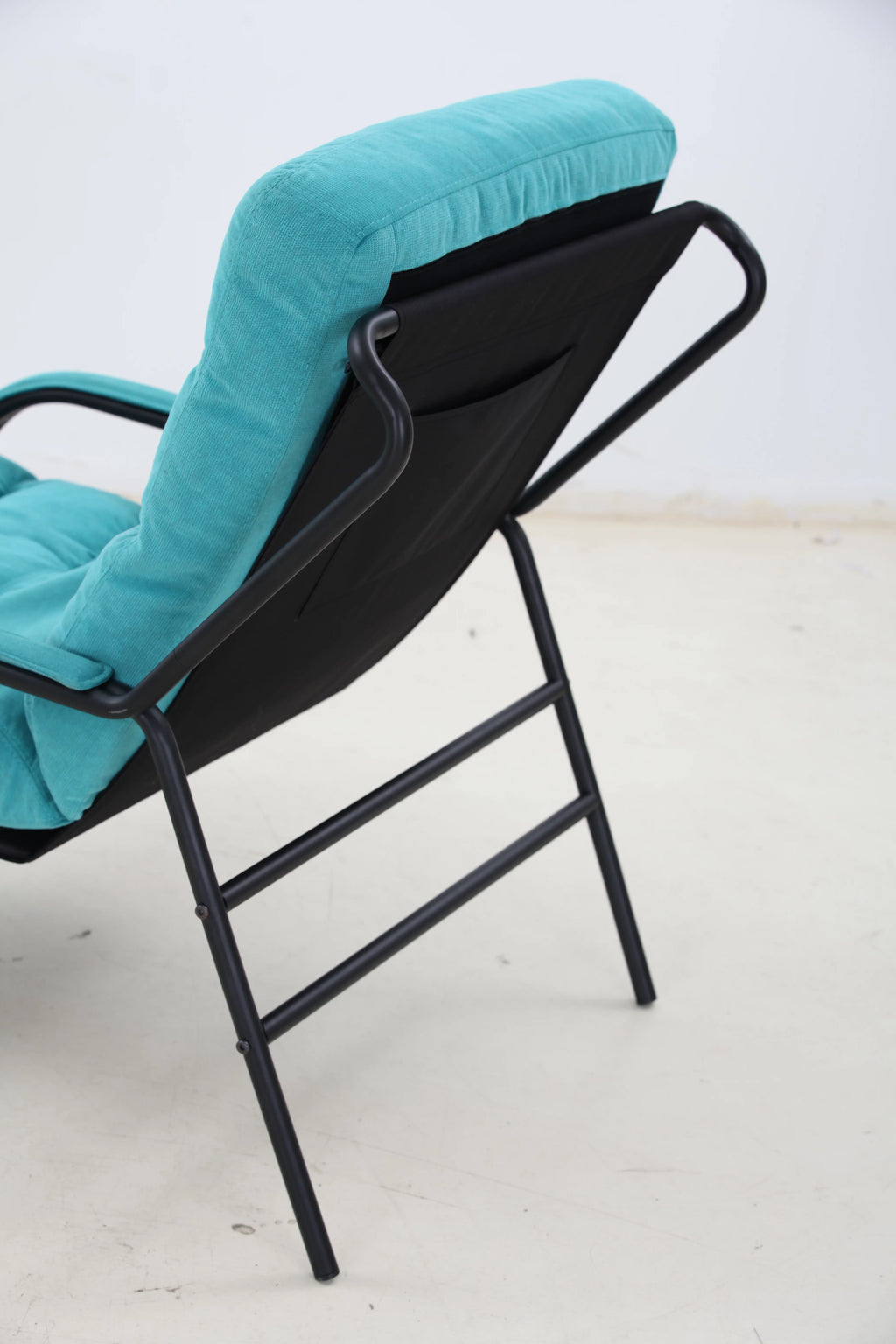 Turquoise Iron Arm Chair with Metal Legs E99677