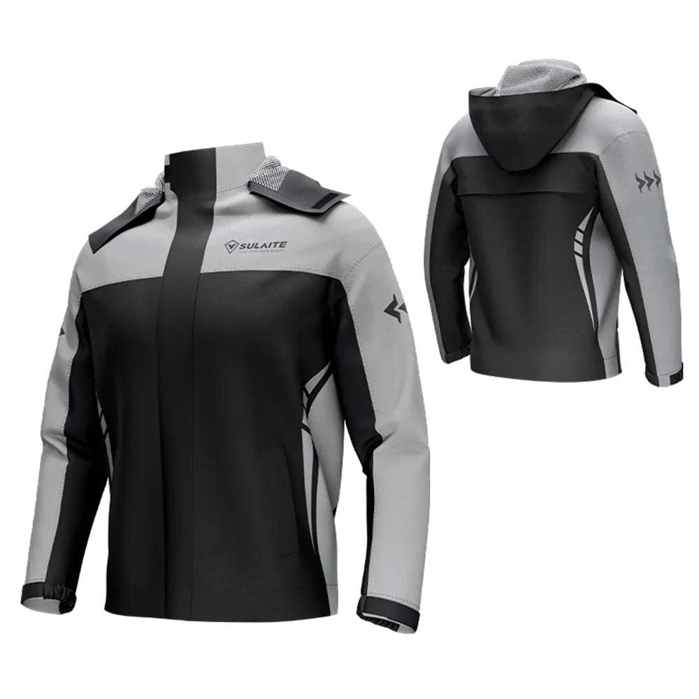 Waterproof Motorcycle Rain Suit Jacket and Pants with Storage Bag O775
