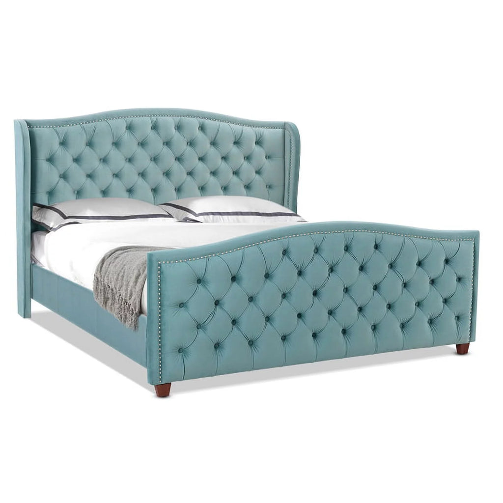 King Size Tufted Wingback Bed M3005