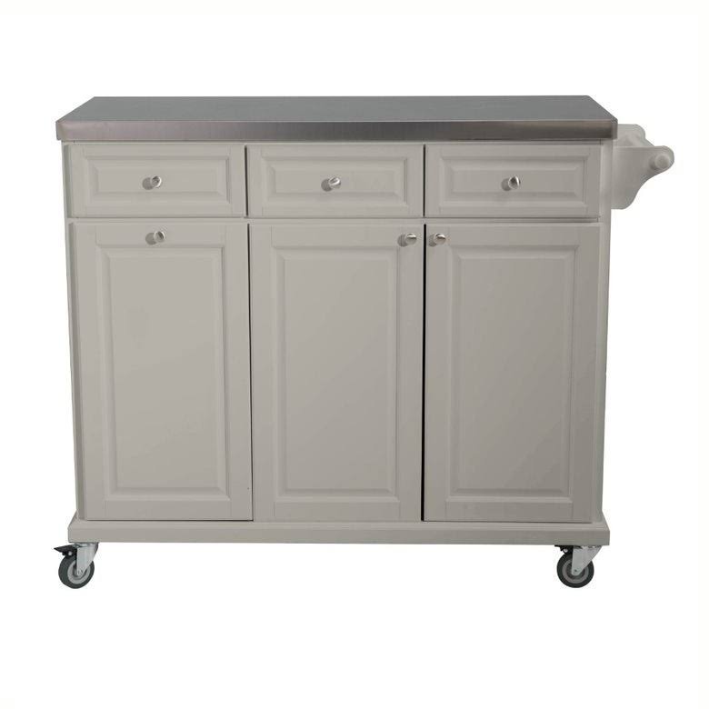 Black Stainless Steel Countertop Kitchen Island Cart B1300