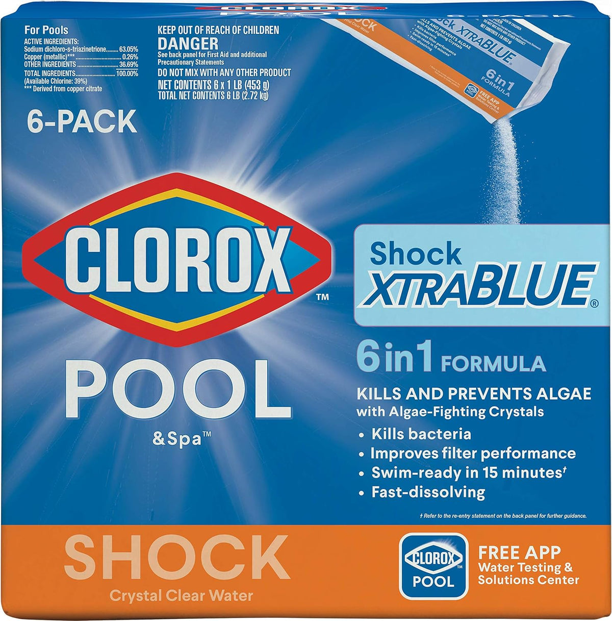 6 Pack Pool Shock XtraBlue W50736