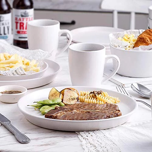 32-Piece Snow White Stoneware Dish Set U6693