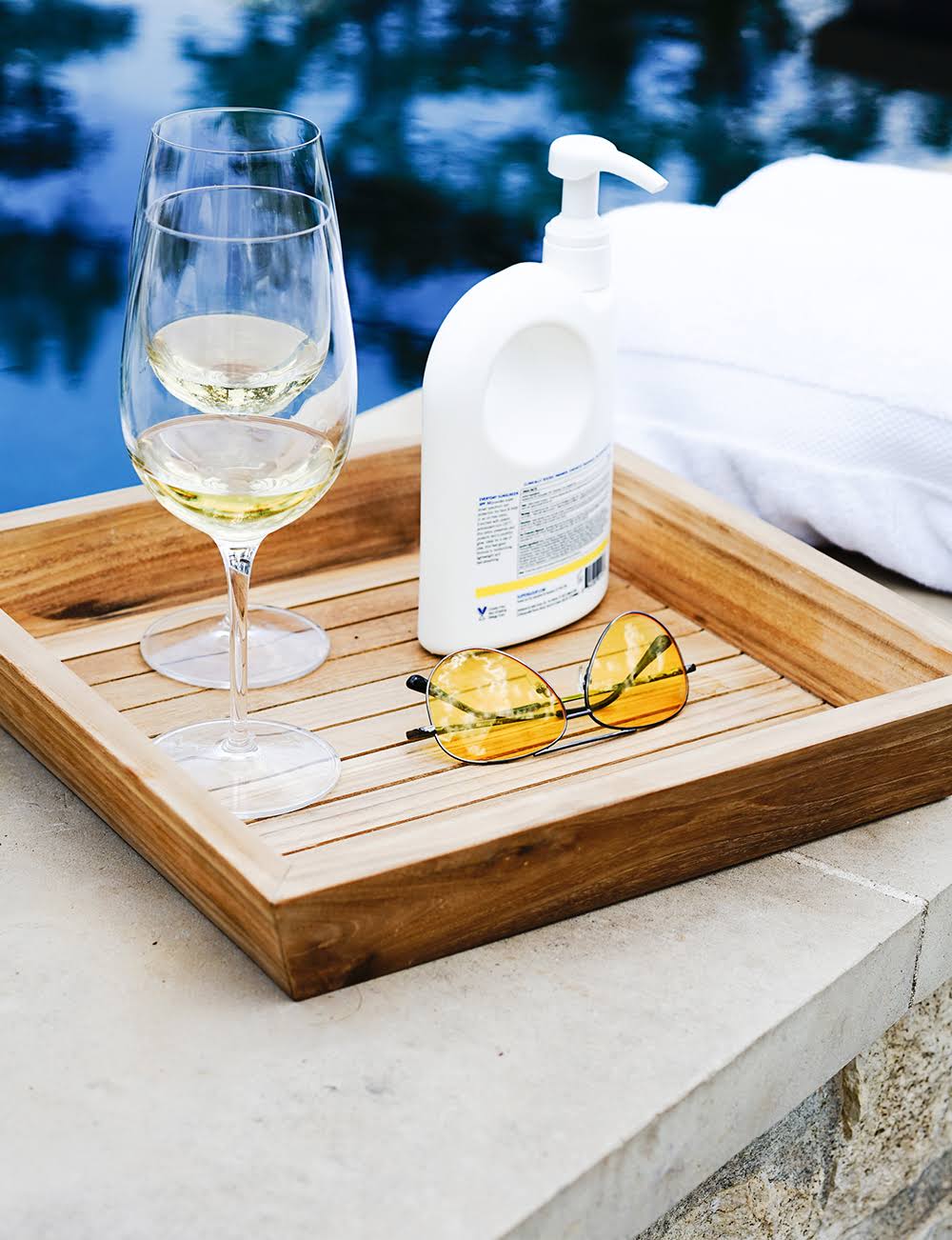 Catalina Teak Outdoor Serving Tray V775