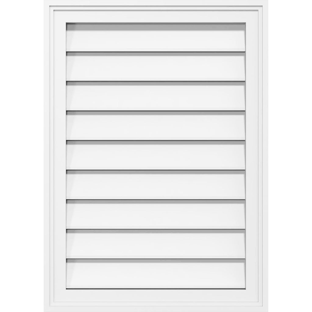 20x22W x 36x22H Vertical Surface Mount PVC Gable Vent O160827