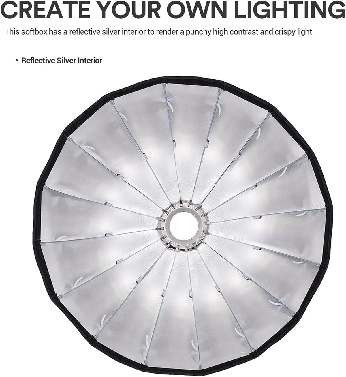 47 Inch Parabolic Softbox Bowens Mount with Diffuser and Carrying Bag O504548