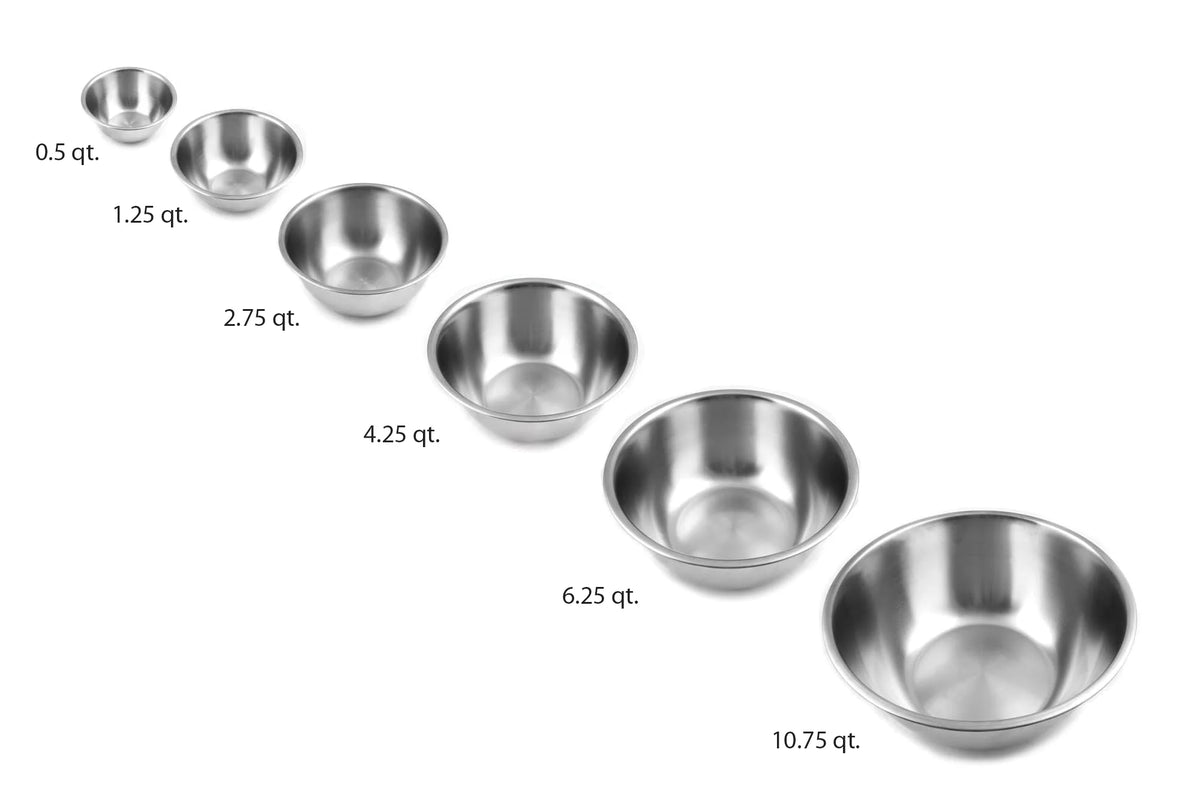 6-Piece Stainless Steel Mixing Bowls Set E117