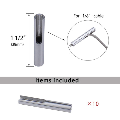 10 Pack 1/8 Invisible Cable Railing Kit T316 Stainless Steel J74371